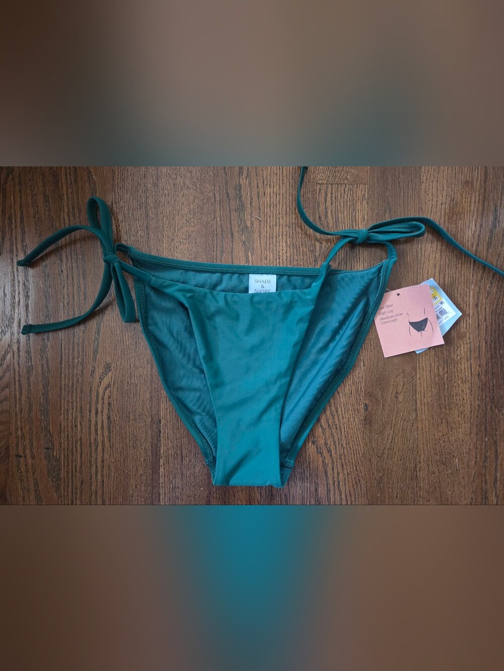 New Shade & Shore Womens Small 4/6 Teal Swim Bottoms